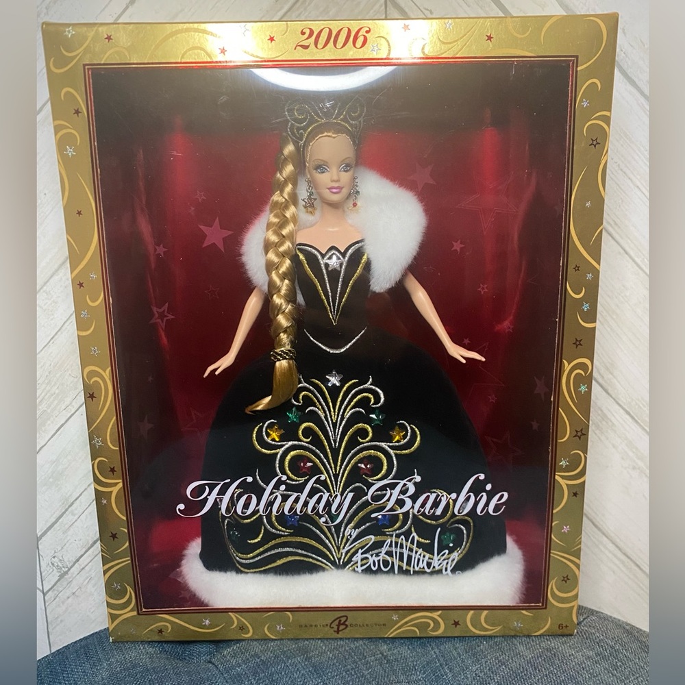 Bob Mackie 2006 Barbie Holiday Doll in Black and Gold Gown